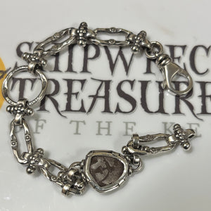 Rimac River coin (Peru) - 1/2 Reales - Sterling Silver Bracelet