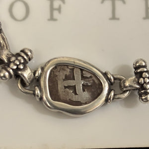 Rimac River coin (Peru) - 1/2 Reales - Sterling Silver Bracelet