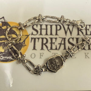 Rimac River coin (Peru) - 1/2 Reales - Sterling Silver Bracelet
