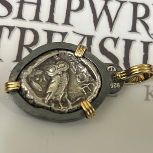 Authentic Greek AR Tetradrachma - Arabian Athena and the Owl - Circa 200 BCE