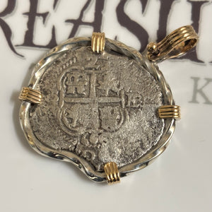 Authentic Spanish Cob - 2 Reales - Unknown Shipwreck - Fine details