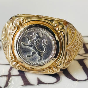 Guatemala - 1/4 Reales - 14K gold ring
