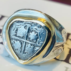 Authentic Spanish Cob - 1 Reales Coin Ring -