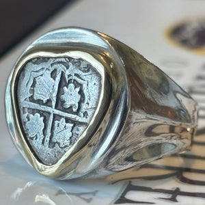 Authentic Spanish Cob - 1 Reales Coin Ring -