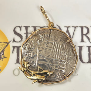 Nuestra Señora de Atocha Shipwreck - 8 Reales - Grade 1 - Mounted in 14K Gold