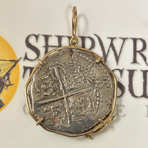 Nuestra Señora de Atocha Shipwreck - 8 Reales - Grade 1 - Mounted in 14K Gold