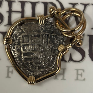 Nuestra Señora de Atocha Shipwreck - 2 Reales - 14k gold bezel