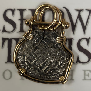 Nuestra Señora de Atocha Shipwreck - 2 Reales - 14k gold bezel