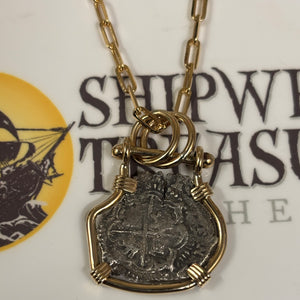 Nuestra Señora de Atocha Shipwreck - 2 Reales - 14k gold bezel