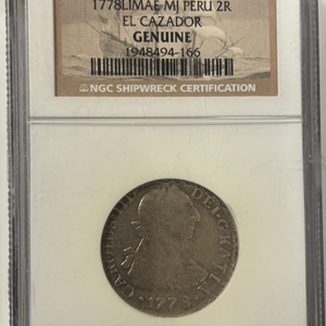 El Cazador Shipwreck - 2 Reales - 1778 - (Rare Lima minted El Cazador)