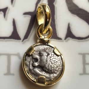 Ancient Greek - AR Diobol - "Lion Protome" - Circa 550-494 BCE