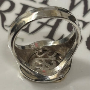Authentic Spanish Cob -  1/2 Reales - Sterling Silver Ring with 14K Bezel
