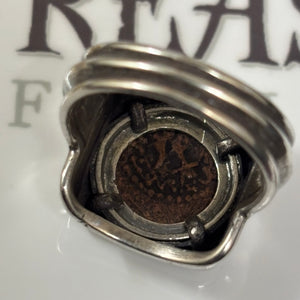Widows Mite - Square Ring - Mounted in Sterling Silver.