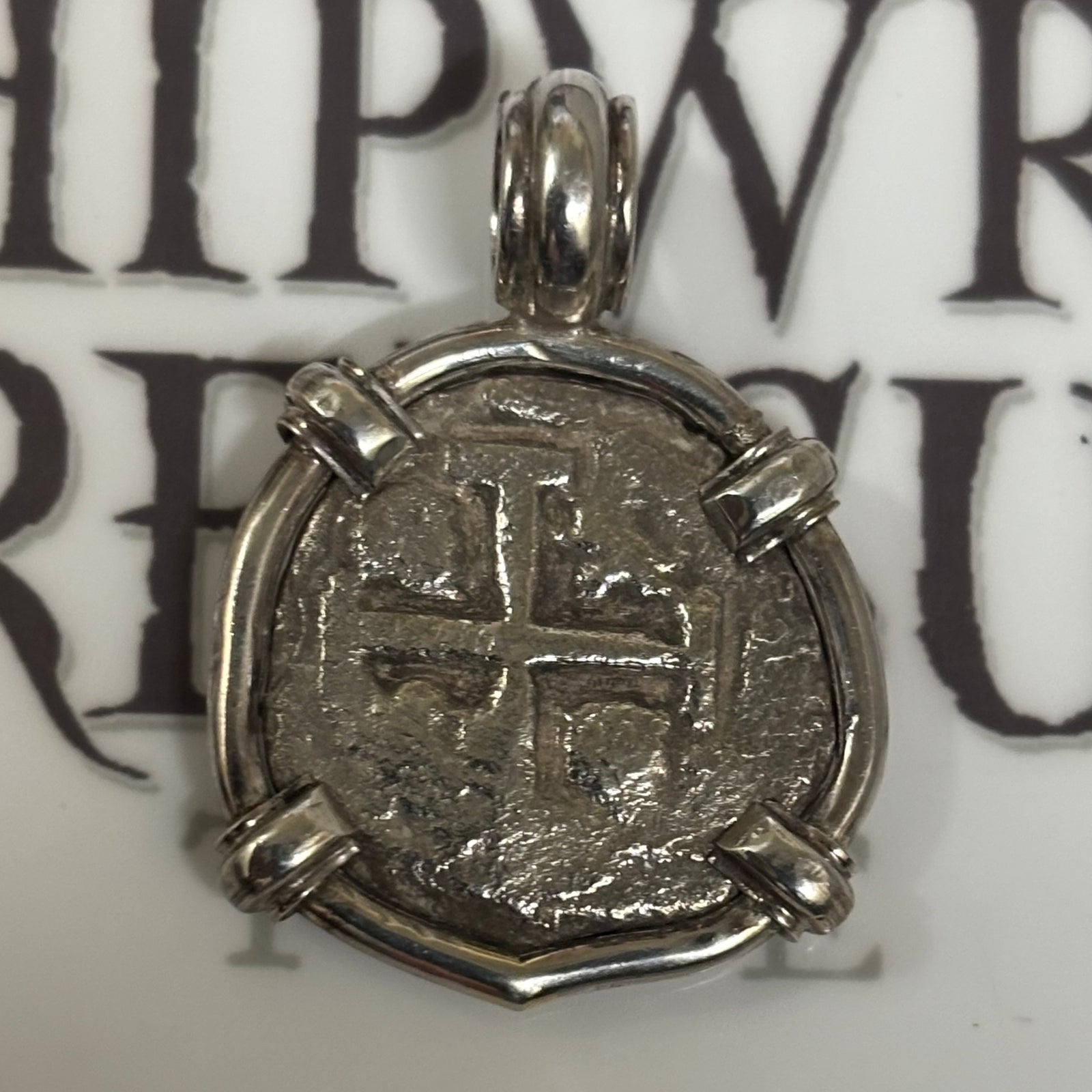 Authentic Spanish Cob -  2 Reales - Sterling Silver bezel