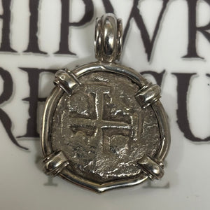 Authentic Spanish Cob -  2 Reales - Sterling Silver bezel