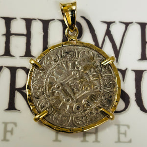 French Crusader coin - Tours France - Circa (1290-1295) "Gros Tournois"