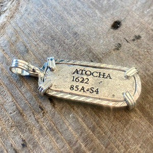 Limited Edition - Atocha Silver Bar Pendant - Silver Mount