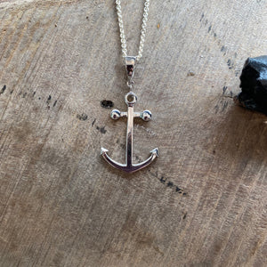 Anchor Pendant w/ Sterling Silver Chain