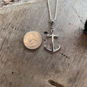 Anchor Pendant w/ Sterling Silver Chain