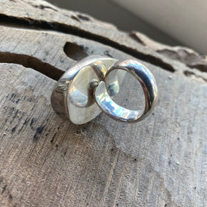 Sterling Silver Orthoceras Adjustable Ring