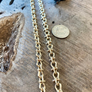 Custom Shackle Chain - Hand Cast - 24" length - 59.67 grams