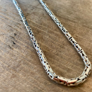 Sterling Silver Byzantine Style Chain - 20"