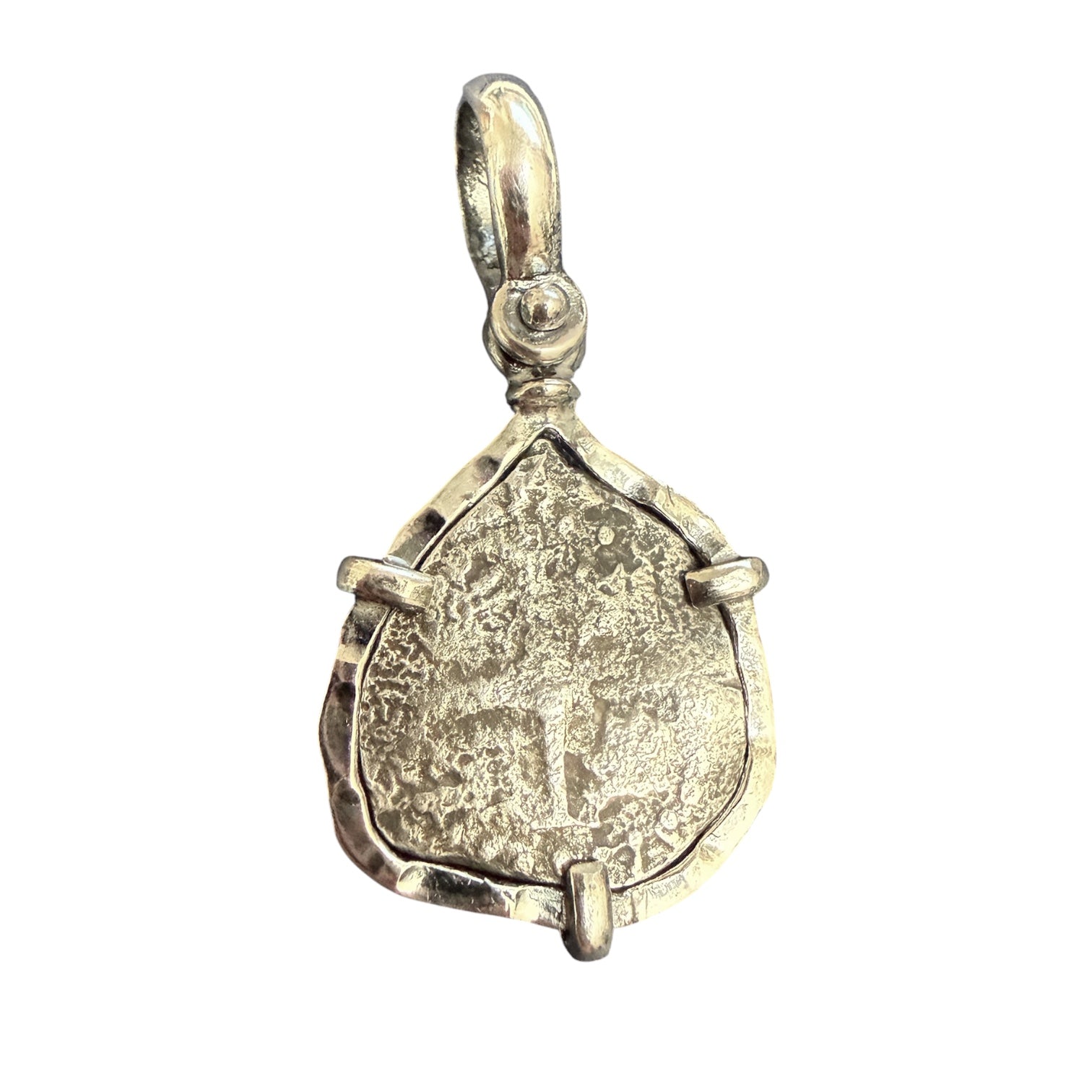 Private collection Spanish cob - 1/2 Reale - Sterling Silver Mount