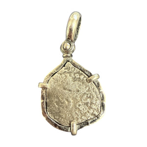 Private collection Spanish cob - 1/2 Reale - Sterling Silver Mount