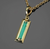 Emerald Pendant w/ 18k Treasure Gold