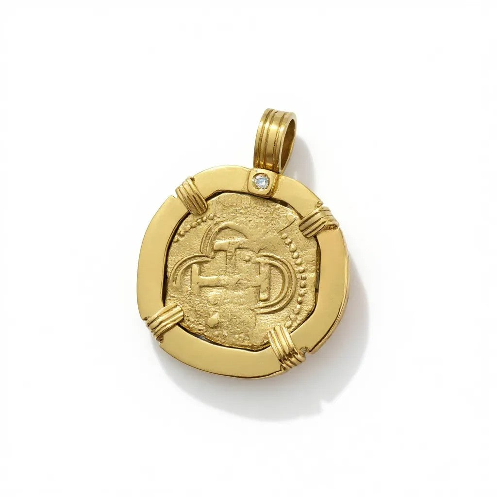 Spanish gold coin -  1 Escudos - Philip II - Assayer "B" (1592-1612)