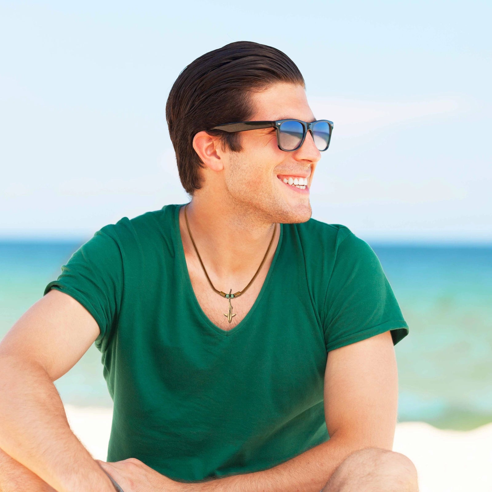 "Joe Romeiro"Blue Shark Bronze W/Beads 16"