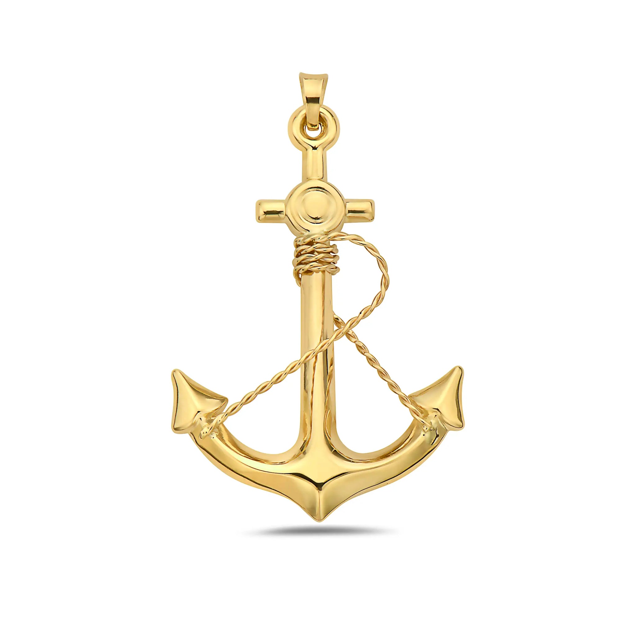14k Nautical Anchor Pendant