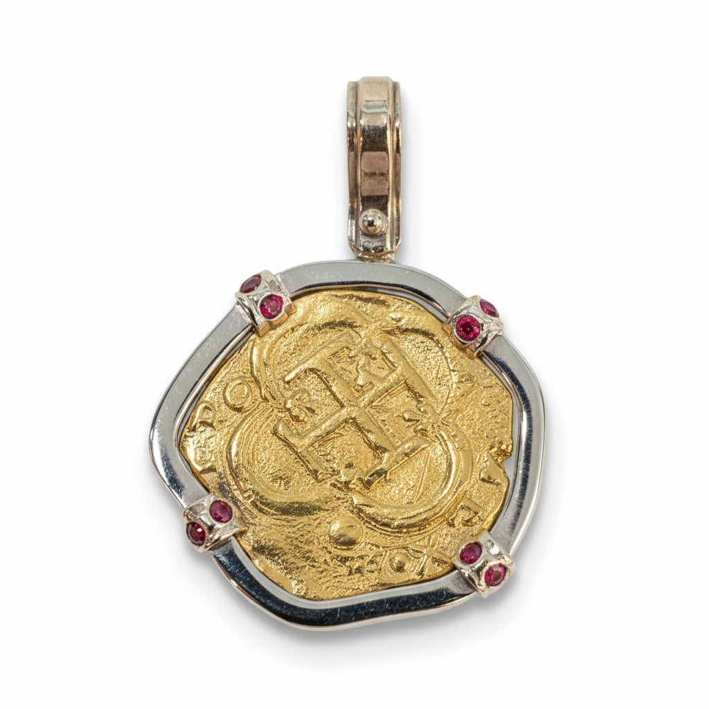 Authentic Spanish Gold Cob - 2 Escudos -Assayer "Square D" - Circa (1610-1618)