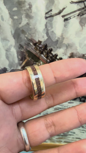Atocha Copper - Custom Ring created with 14k Gold and Atocha Copper Inlay.
