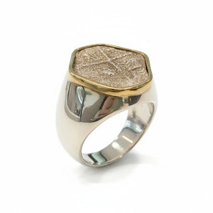 Nuestra Señora de Atocha Shipwreck - 1 Reales - Presented in a custom sterling ring with 14K bezel.