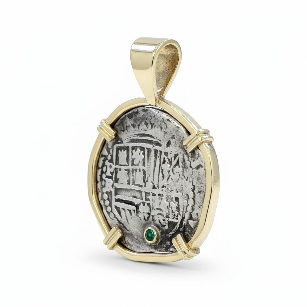 Authentic Shipwreck Coin - 2 Reales - Phillip II - Assayer "R" Rincon (1574-1576)