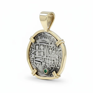 Authentic Shipwreck Coin - 2 Reales - Phillip II - Assayer "R" Rincon (1574-1576)