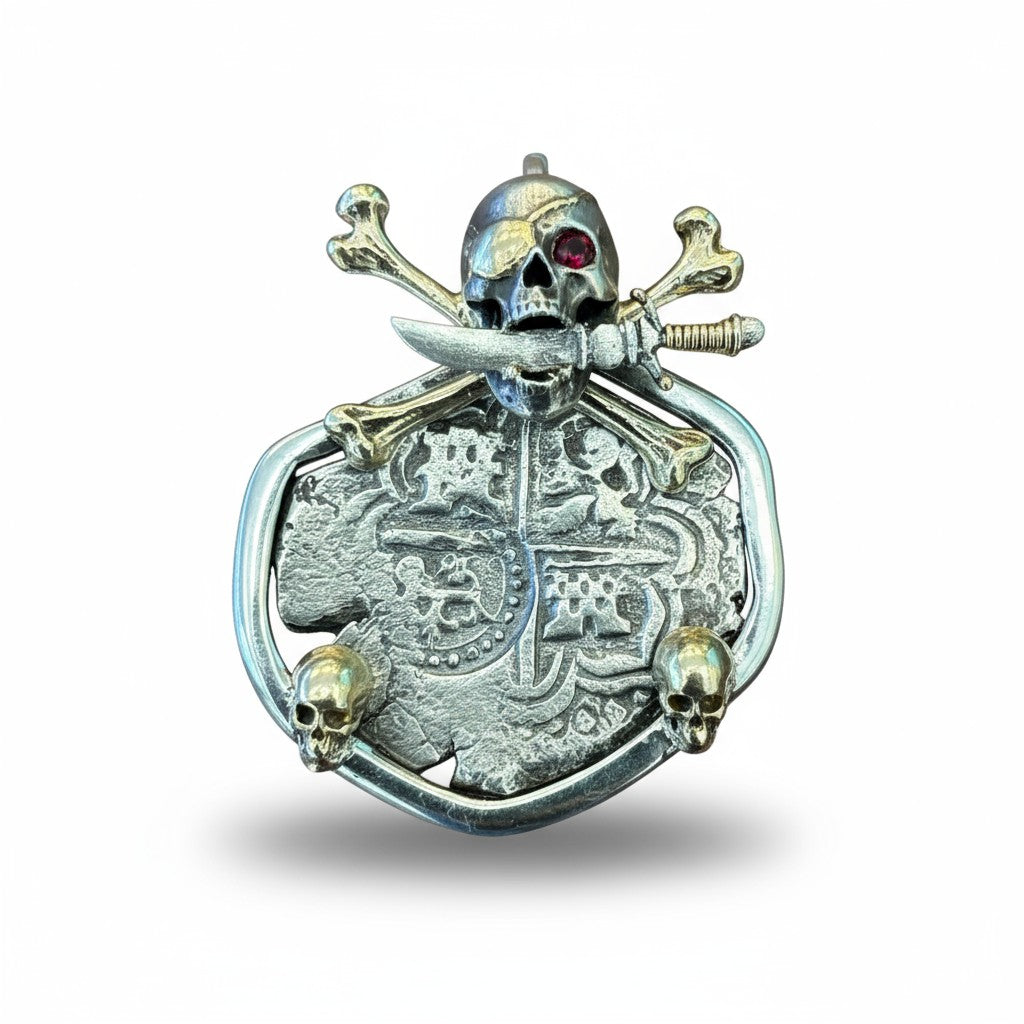 La Capitana Shipwreck - 4 Reales -  Counter-stamped with a Crown on Cross side.