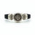 Authentic Spanish Cob - 1  Reales  -  Leather bracelet with sterling silver bezel