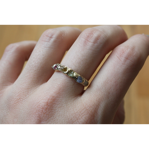 14k Gold Rainbow Ring - Size 7