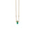 Emerald Necklace in 14K - with white diamond accented chain.