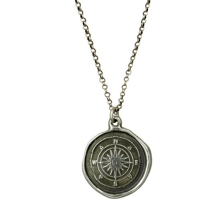 Compass Rose Wax Seal Necklace