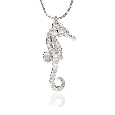 Sterling Silver Seahorse Pendant with Sterling Chain