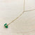 Raw Emerald Crystal 14k Gold Filled Lariat Necklace