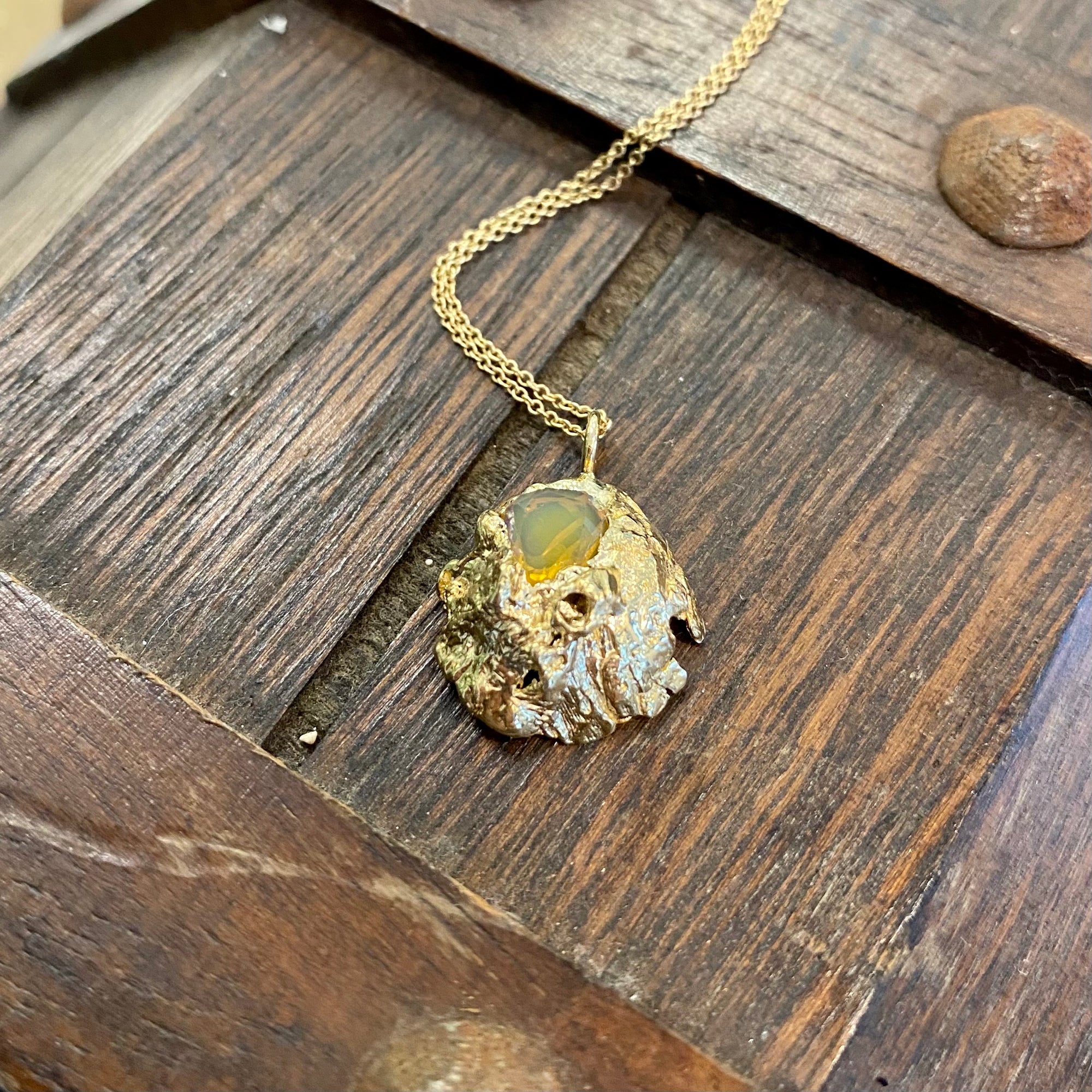 RING-OF-FIRE Ethiopian Opal and Garnet Necklace