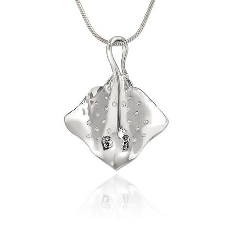 Sterling Silver Stingray Pendant with Sterling Silver chain