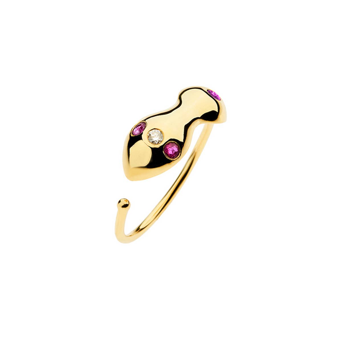 Rhea Ring - Gold, Ruby, Diamond