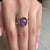 14K and SS Royal Amethyst with Diamonds Ring