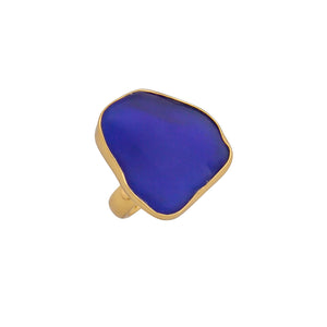 Alchemia Cobalt Blue Recycled Glass Ring