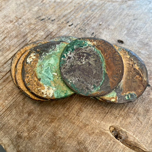 El Cazador Shipwreck - Un-conserved clump of nine 8 Reales Coins.